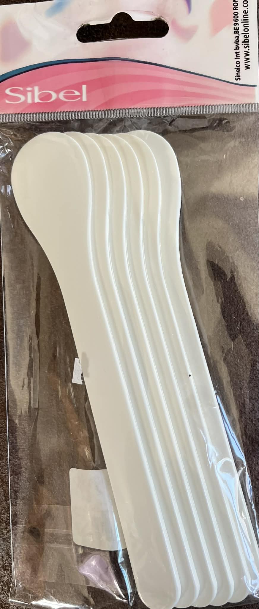 Lot de 6 spatules blanches pour usage cosmétique SIBEL