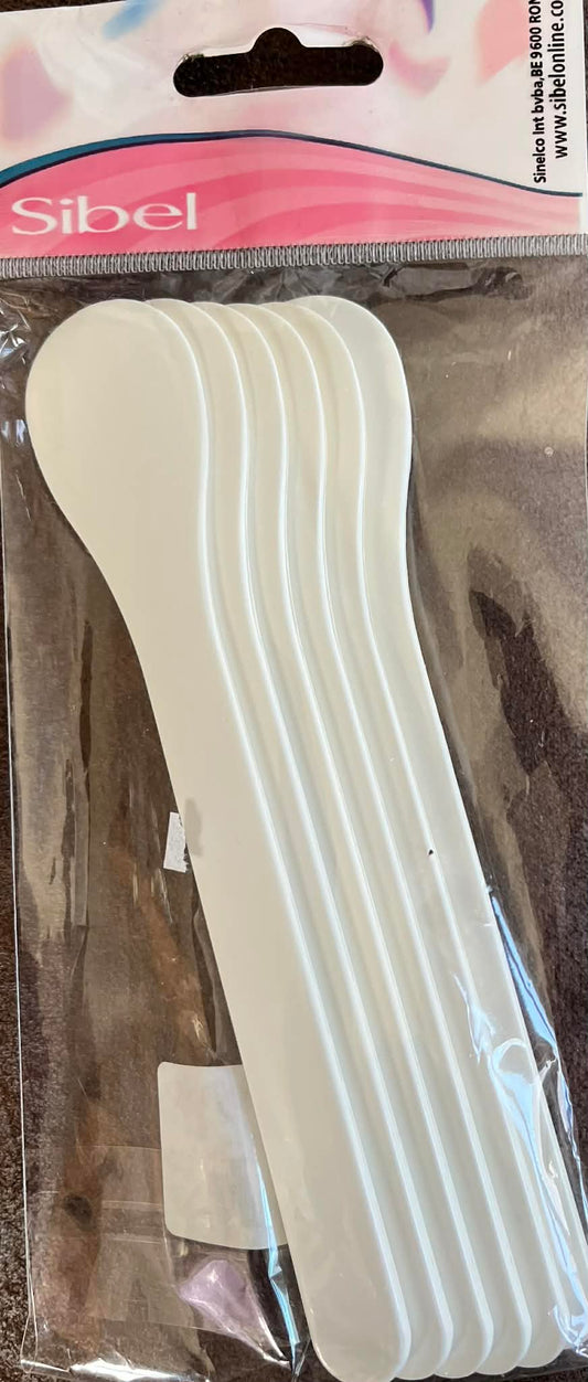 Lot de 6 spatules blanches pour usage cosmétique SIBEL