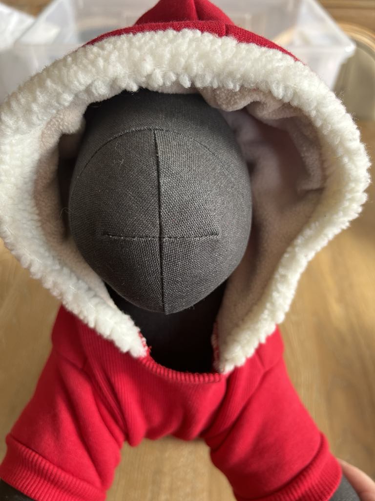 Sweat à capuche pour chiens coloris rouge marque NYC