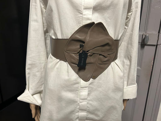 Ceinture marron large fleur Dolce C
