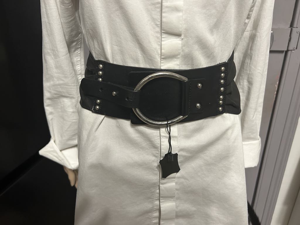 Ceinture noire large DOLCE C cuir