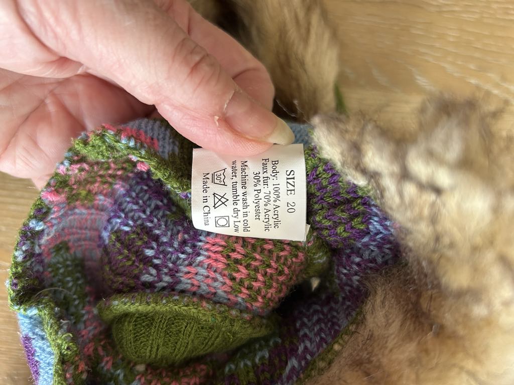 Pull à capuche pour chien vert à motifs multicolores