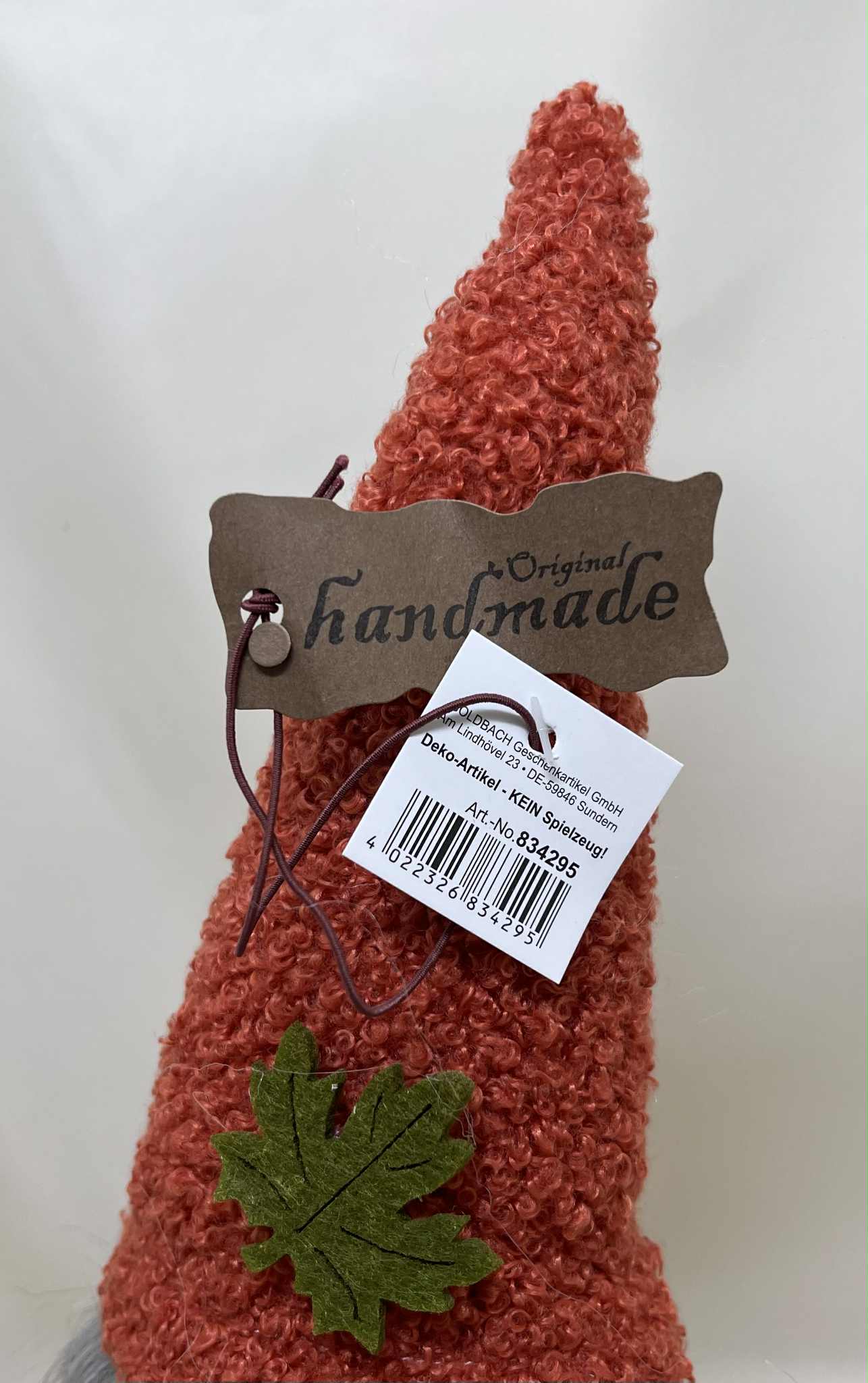 Gnome orange et gris fait main collection Goldenbach de GmbH (13*29cm)