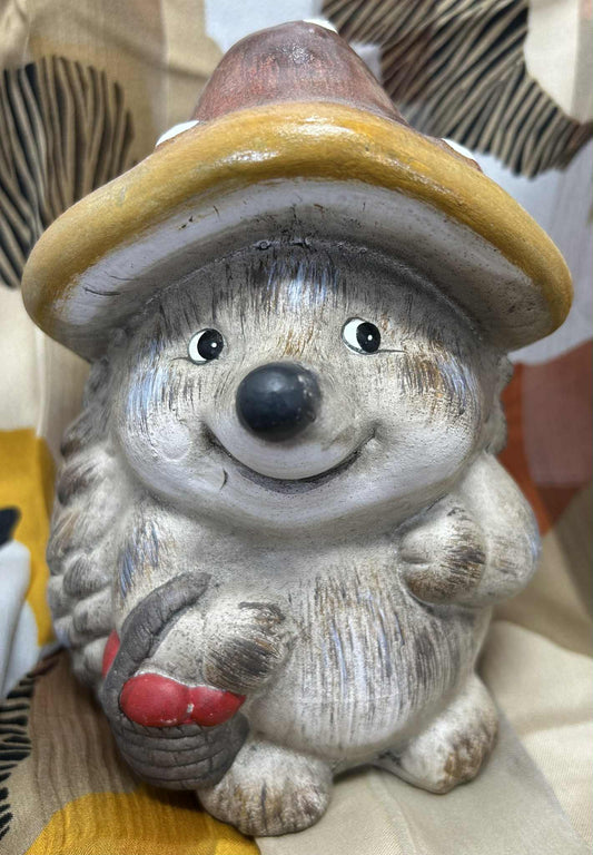Hérisson en plâtre avec un chapeau champignon de GmbH (12.5*17cm)