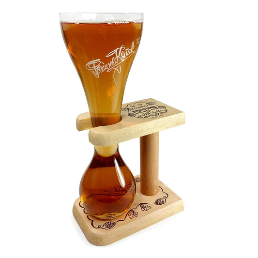 Verre à KWAK avec porte verre en bois