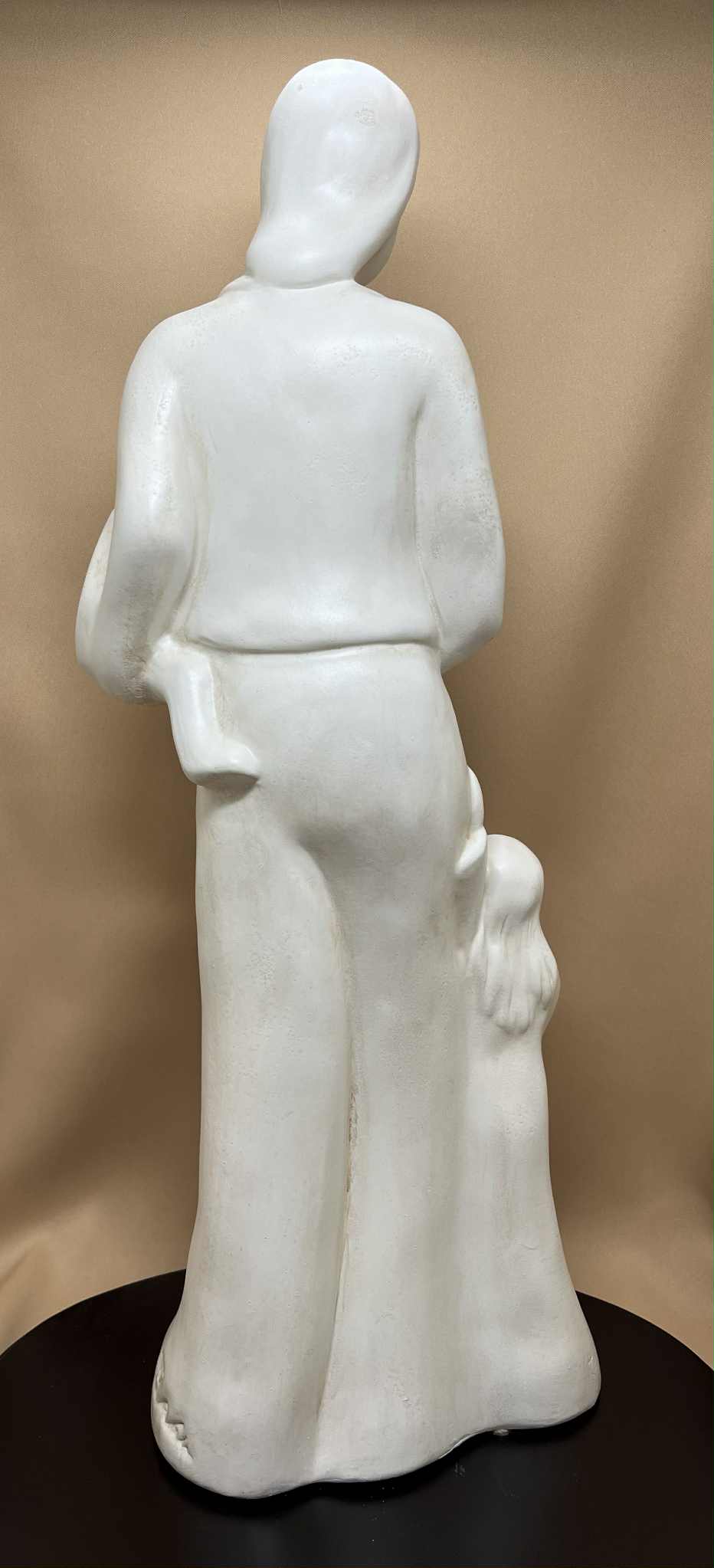 Statue blanche "Père et ses enfants" de Avam collection par Tosal ( l 16+h 44+ p 11 cms)