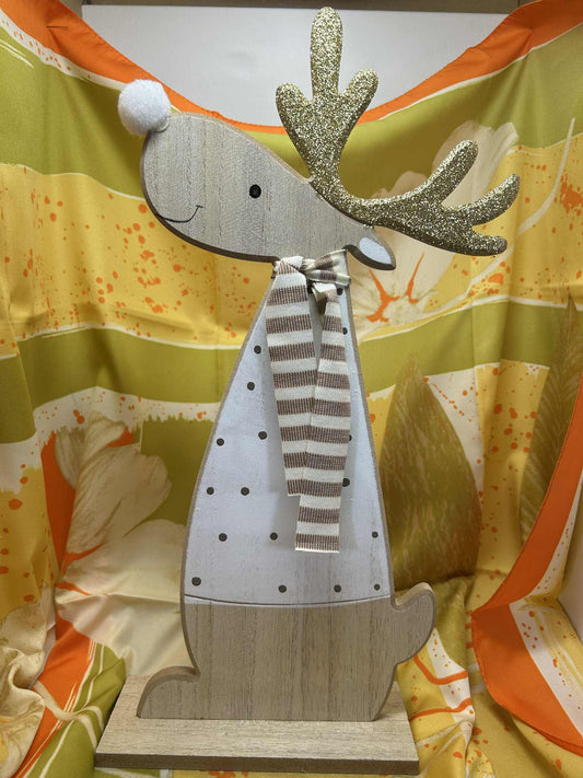 Renne en bois pour la déco de noël hauteur 40 cm de GmbH