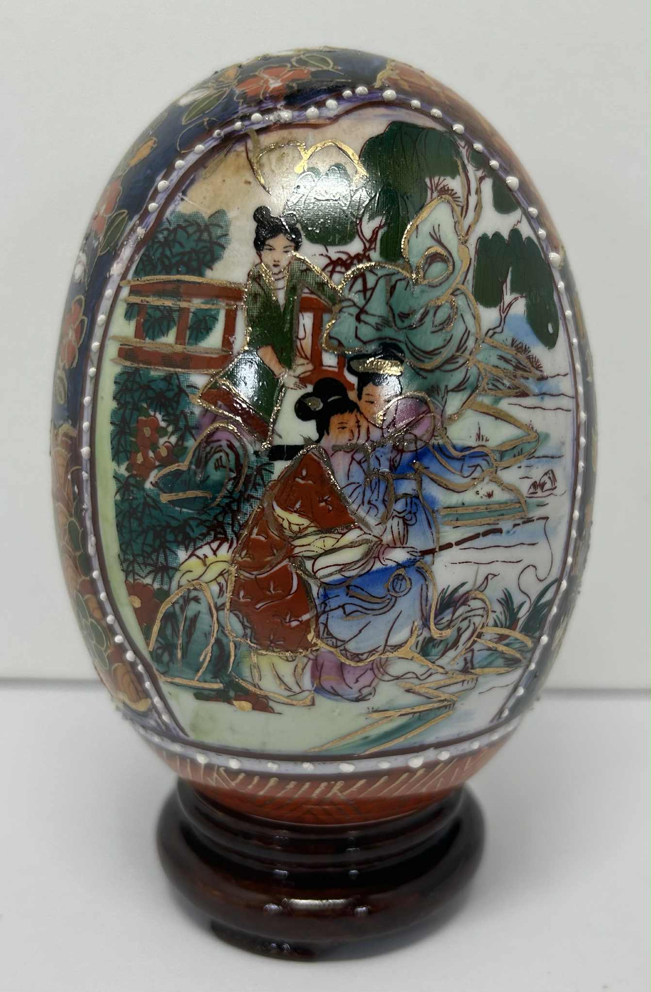 Oeuf en porcelaine collection chinoise de GmbH (13*10cm)