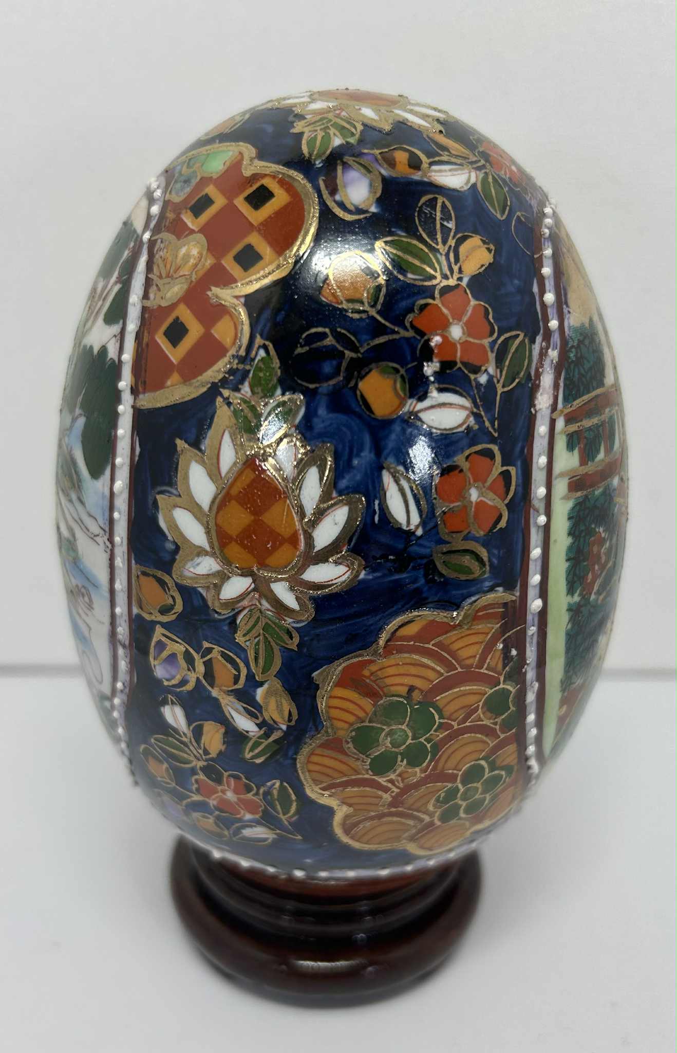 Oeuf en porcelaine collection chinoise de GmbH (13*10cm)