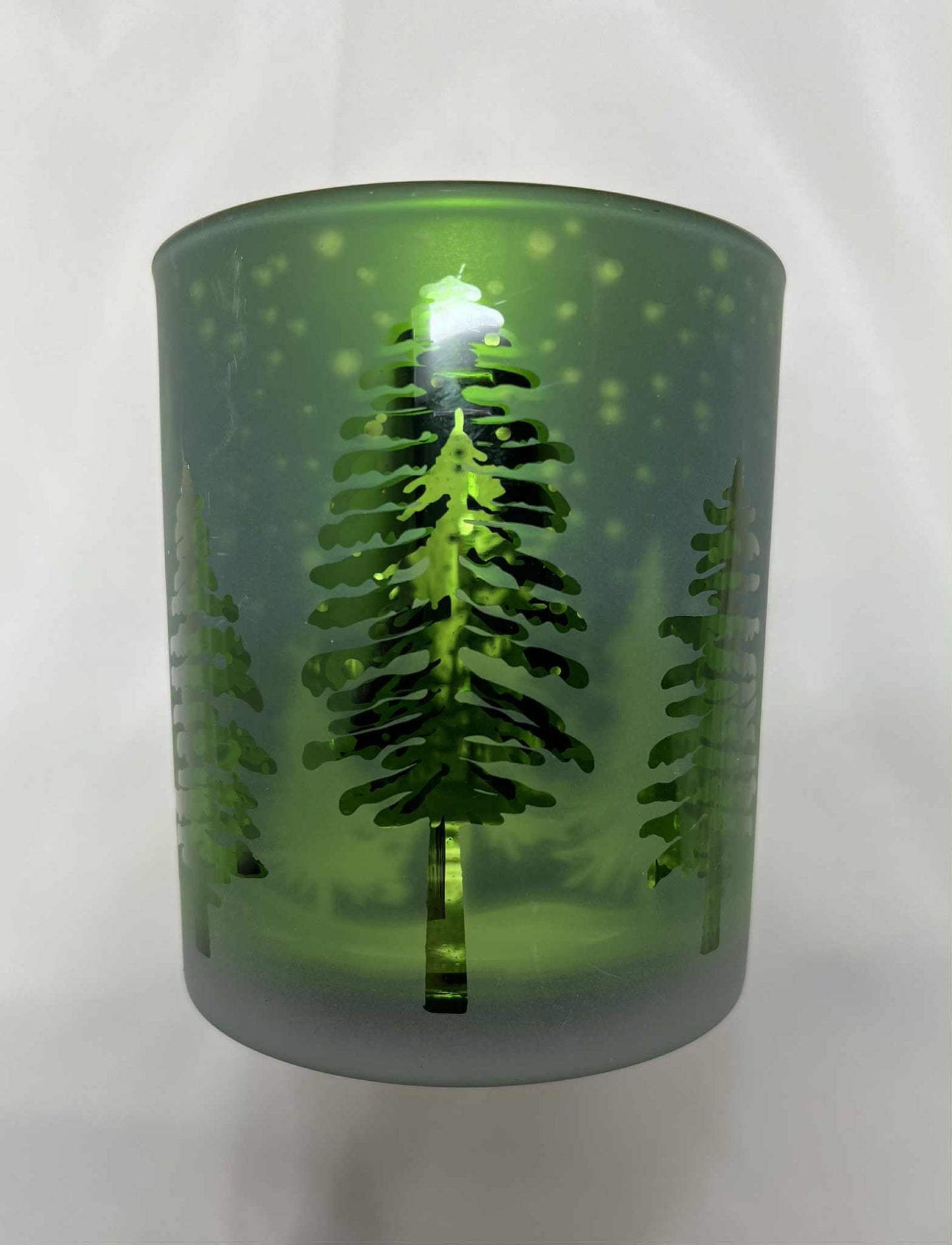 Lot de 2 photophores vert sapin de GmbH(7.5*7 et 8.5*10cm)