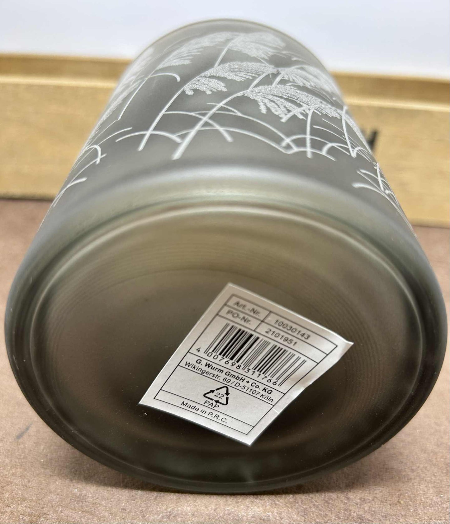 Photophore marron en verre de GmbH (12*10cm)