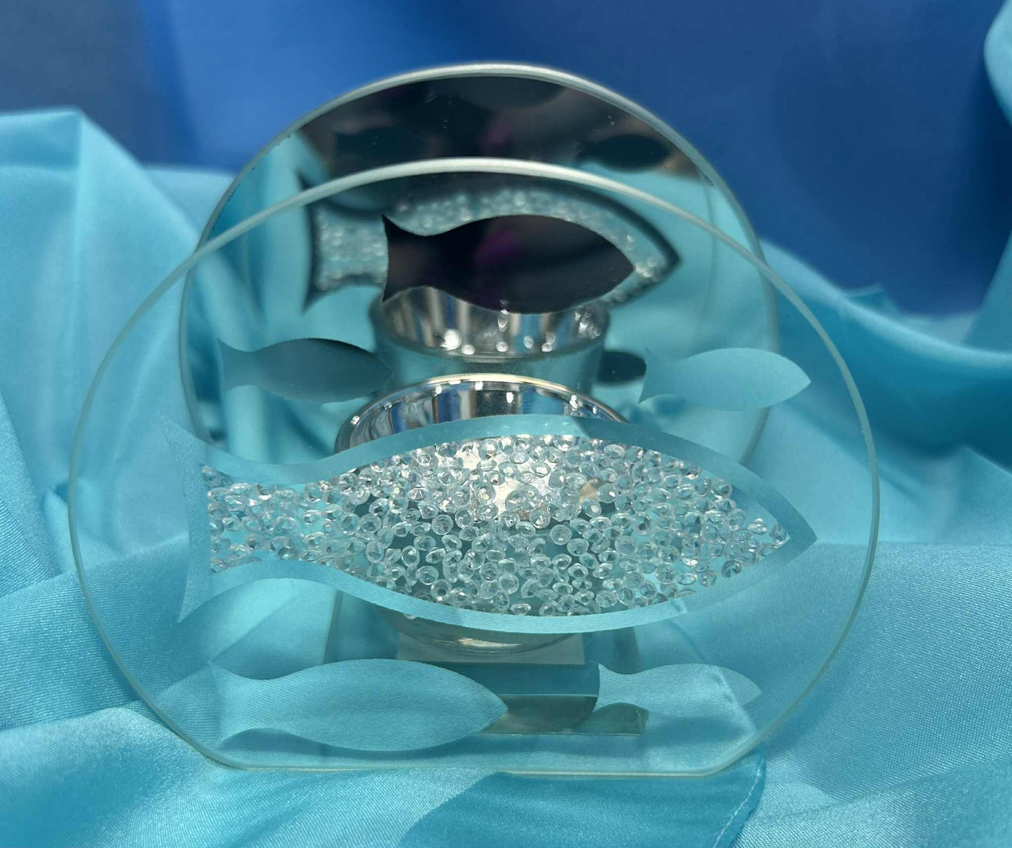 Photophore poisson strass et glace pour jouer avec la lumière de GmbH (11*8*6cm)