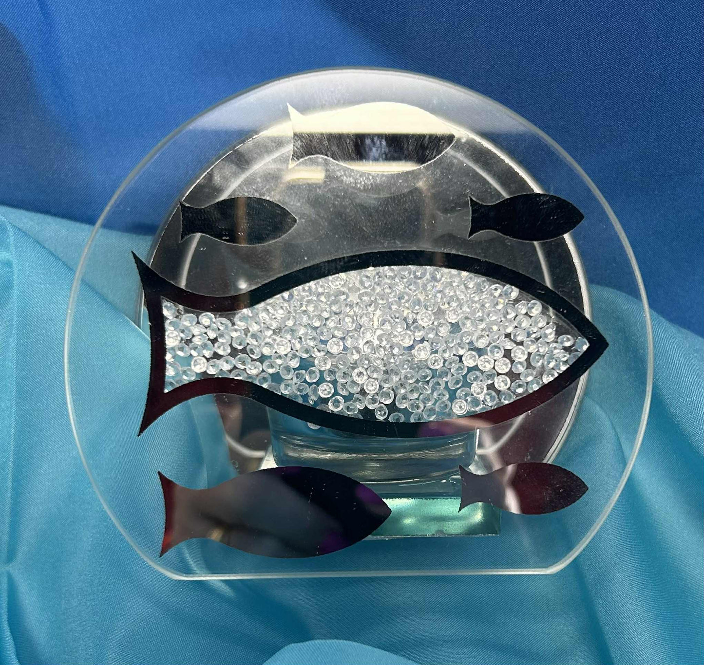 Photophore poisson strass et glace pour jouer avec la lumière de GmbH (11*8*6cm)