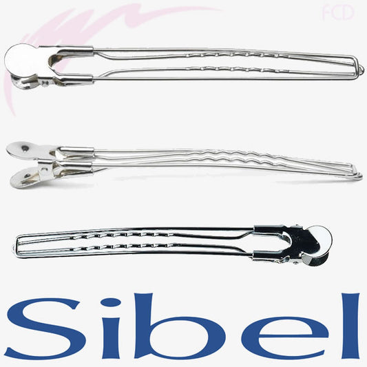 Pinces Métal sépare Mèches 12 cm  SIBEL 12 pièces