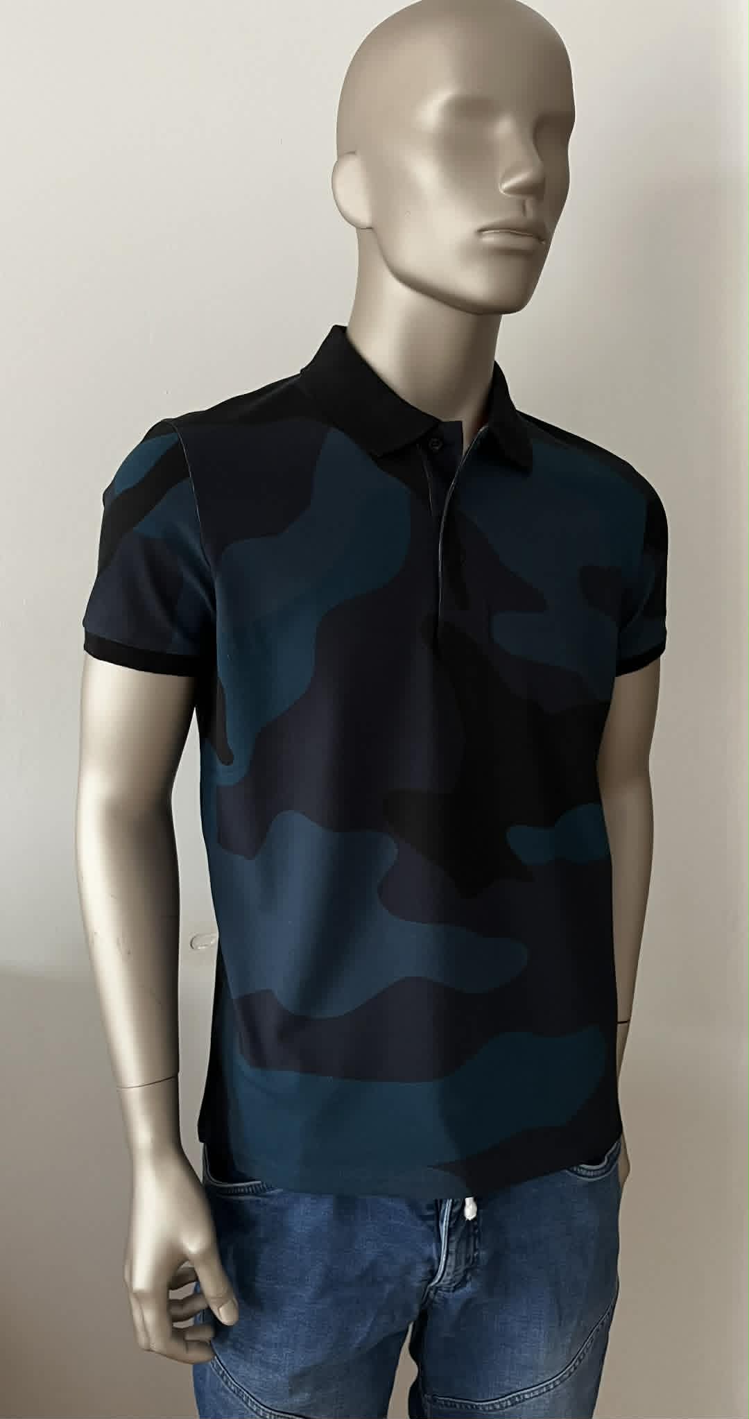Polo ARMY tons bleus 95%coton 5%élasthanne HON