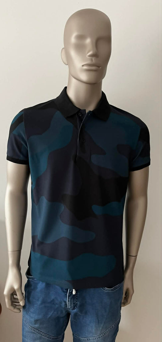 Polo ARMY tons bleus 95%coton 5%élasthanne HON