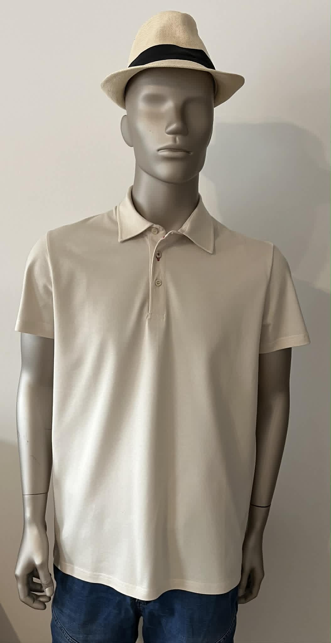 Polo beige 95% COTON 5% élasthanne HON