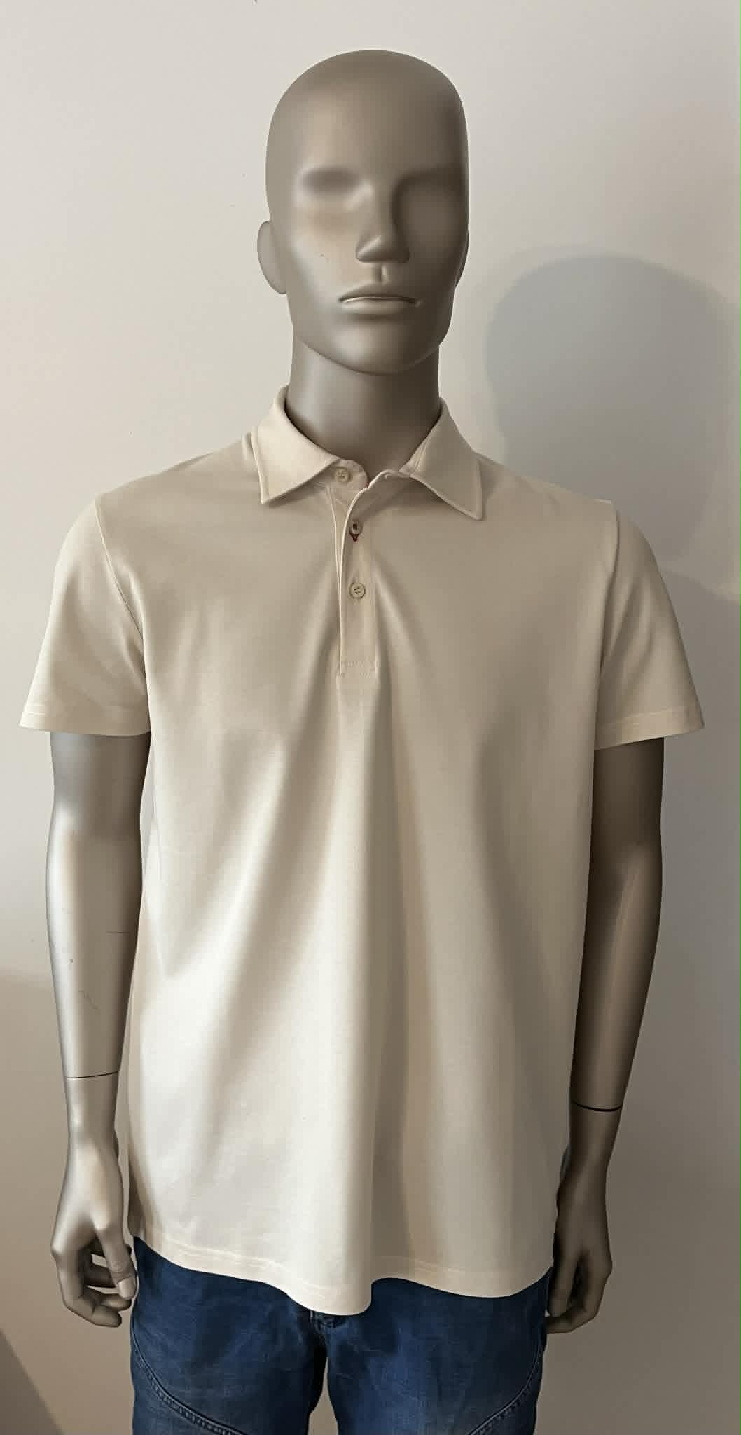 Polo beige 95% COTON 5% élasthanne HON