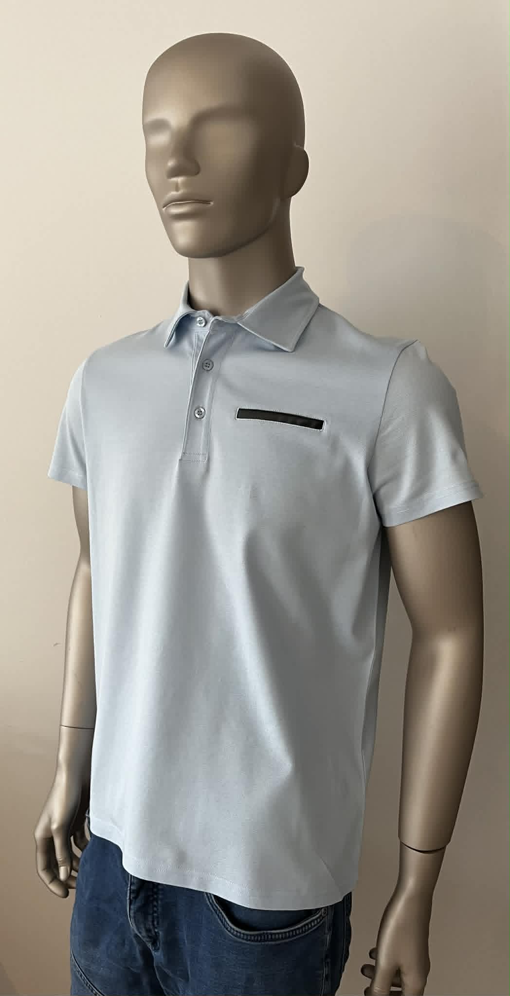 Polo bleu ciel 95% coton 5% élasthanne HON