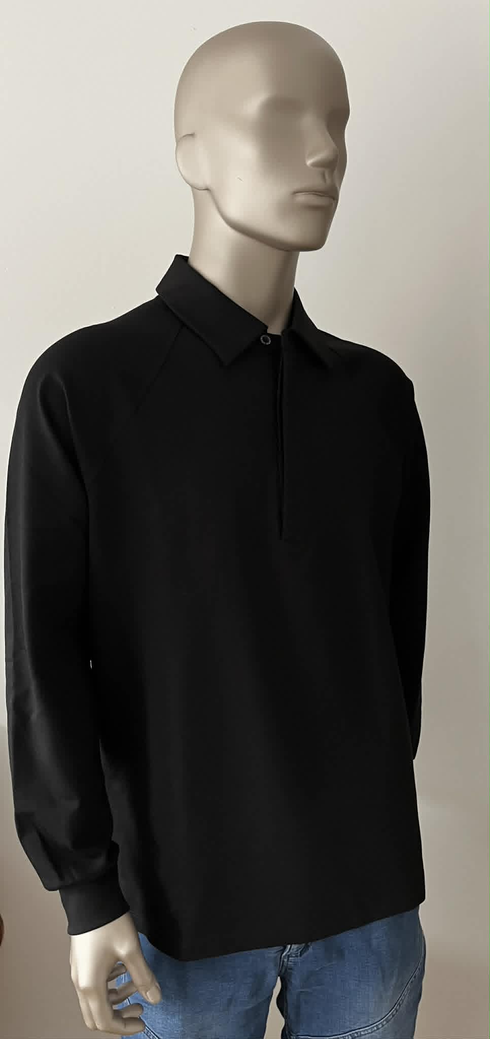 Polo manches longues noirs pour homme HON