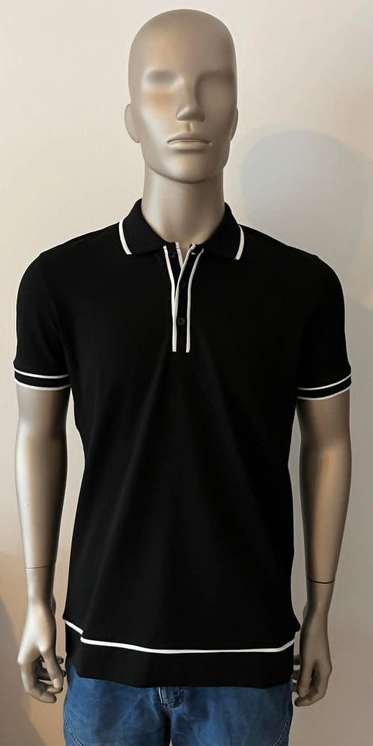 Polo noir et blanc Hon