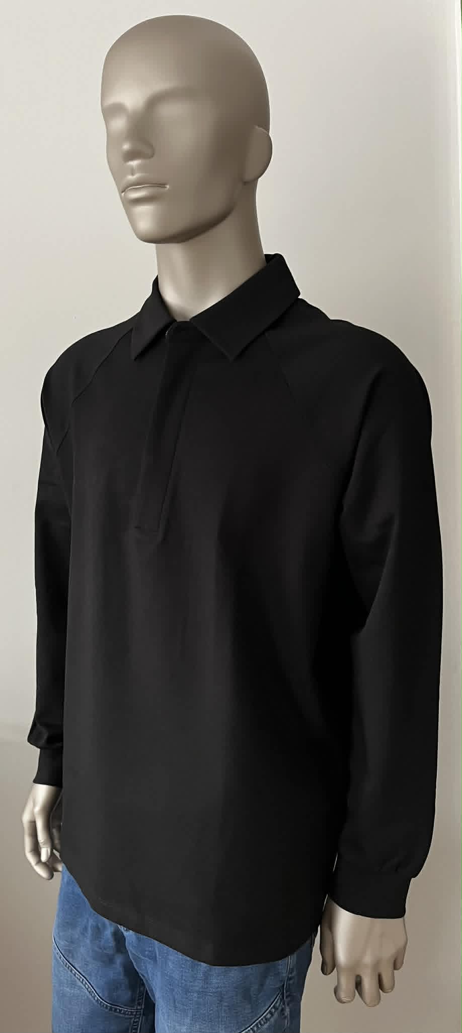 Polo manches longues noirs pour homme HON