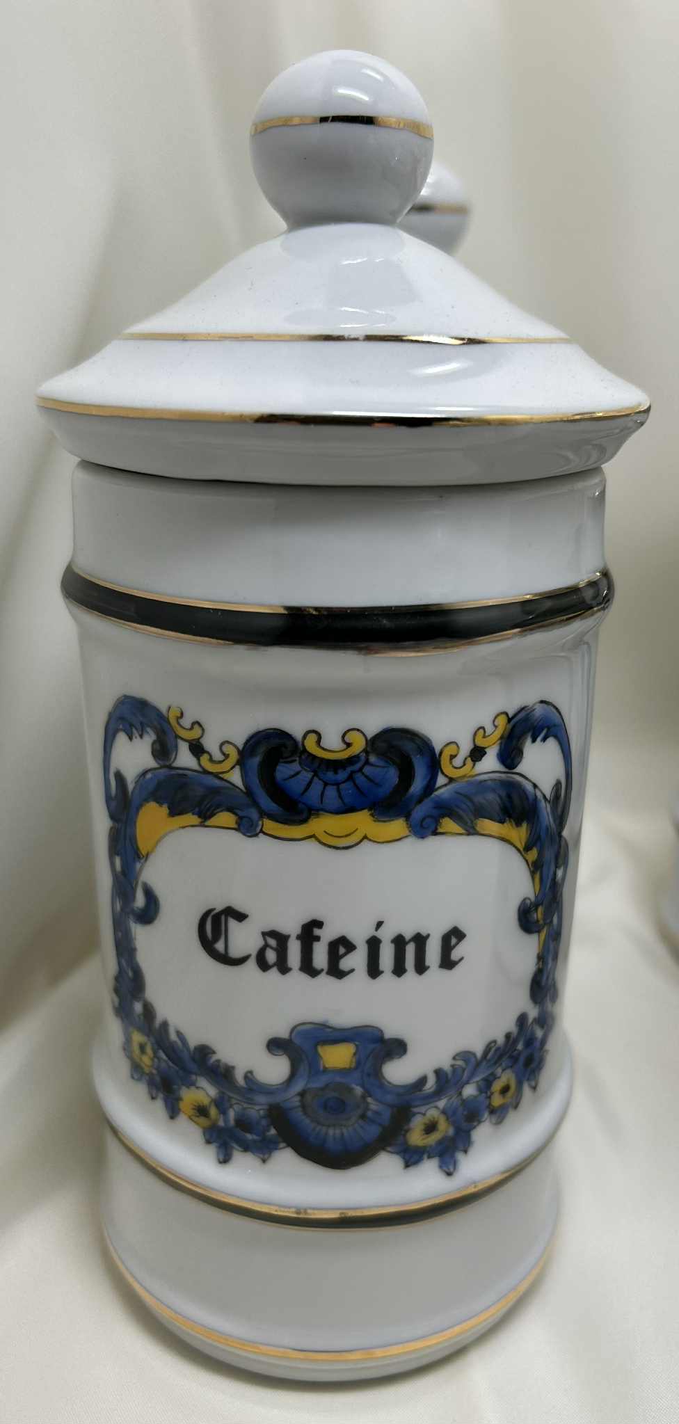 Ensemble de 6 pots à pharmacie en porcelaine de GmbH (8*18cm)