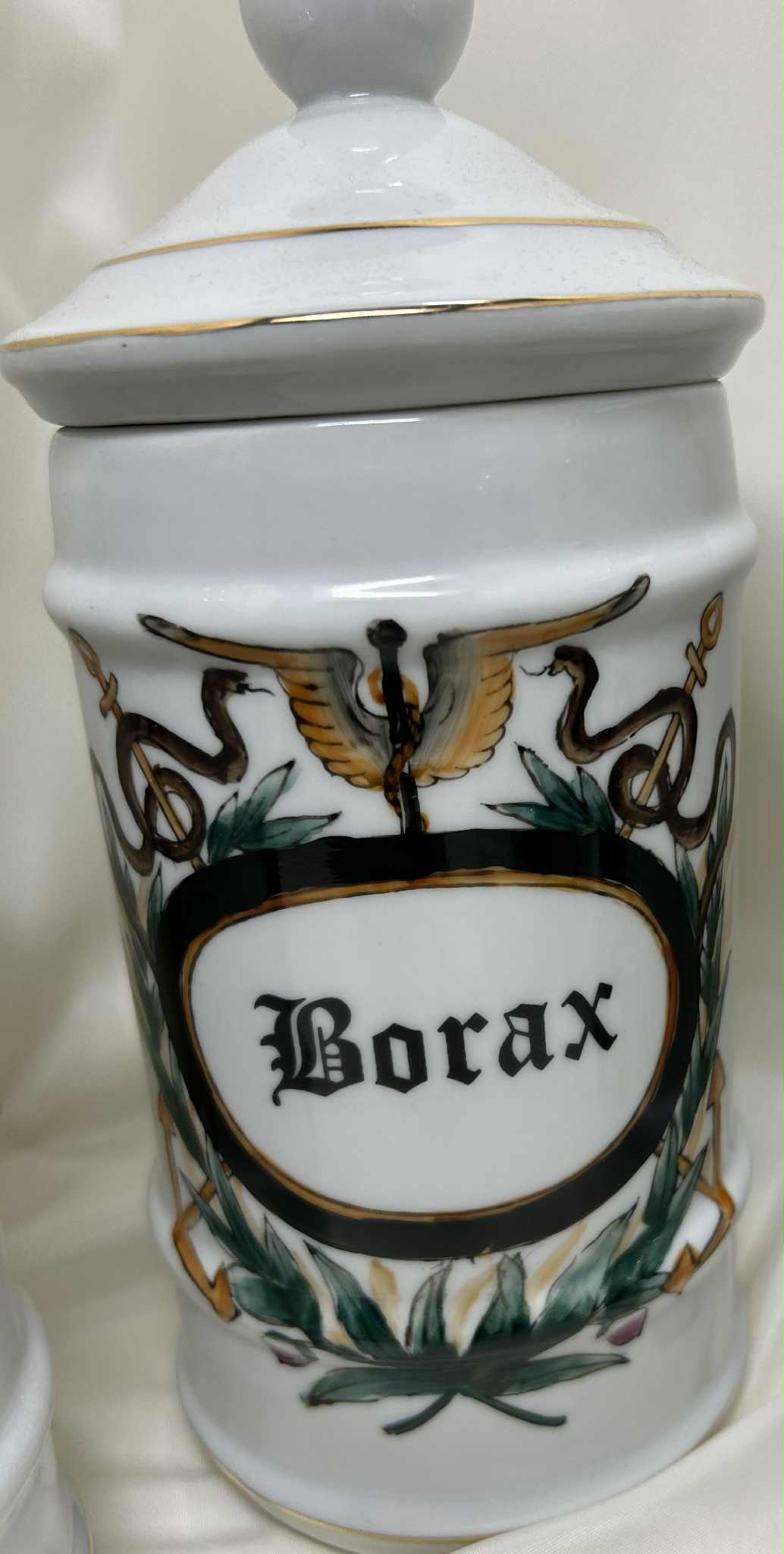 Ensemble de 5 pots à pharmacie en porcelaine de GmbH (8.5*21cm)