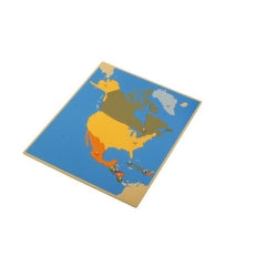 Carte puzzle Amérique du Nord MONTESSORI