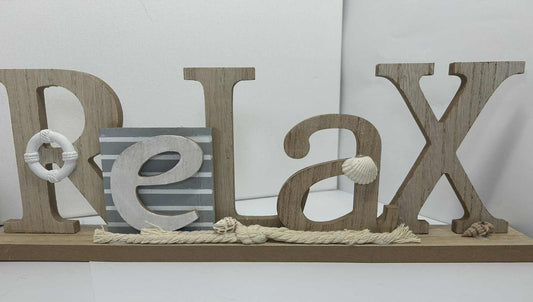 "Relax" en bois décoré style marine de GmbH (39.5*14cm)