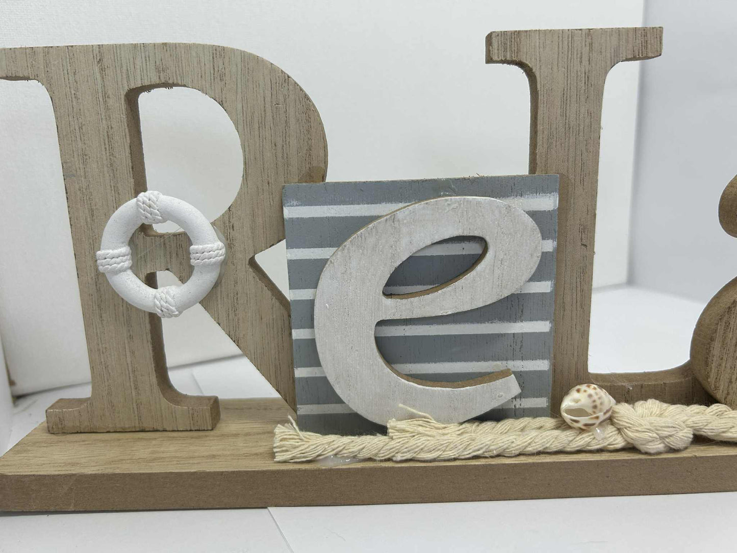 "Relax" en bois décoré style marine de GmbH (39.5*14cm)