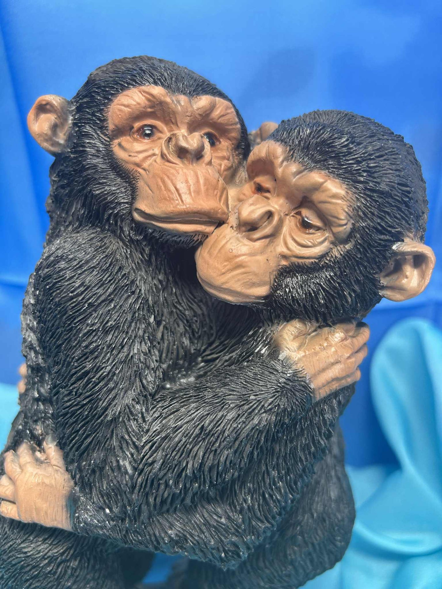 Couple de singes fait main en plâtre Collection Goldbach de GmbH (25 cm)