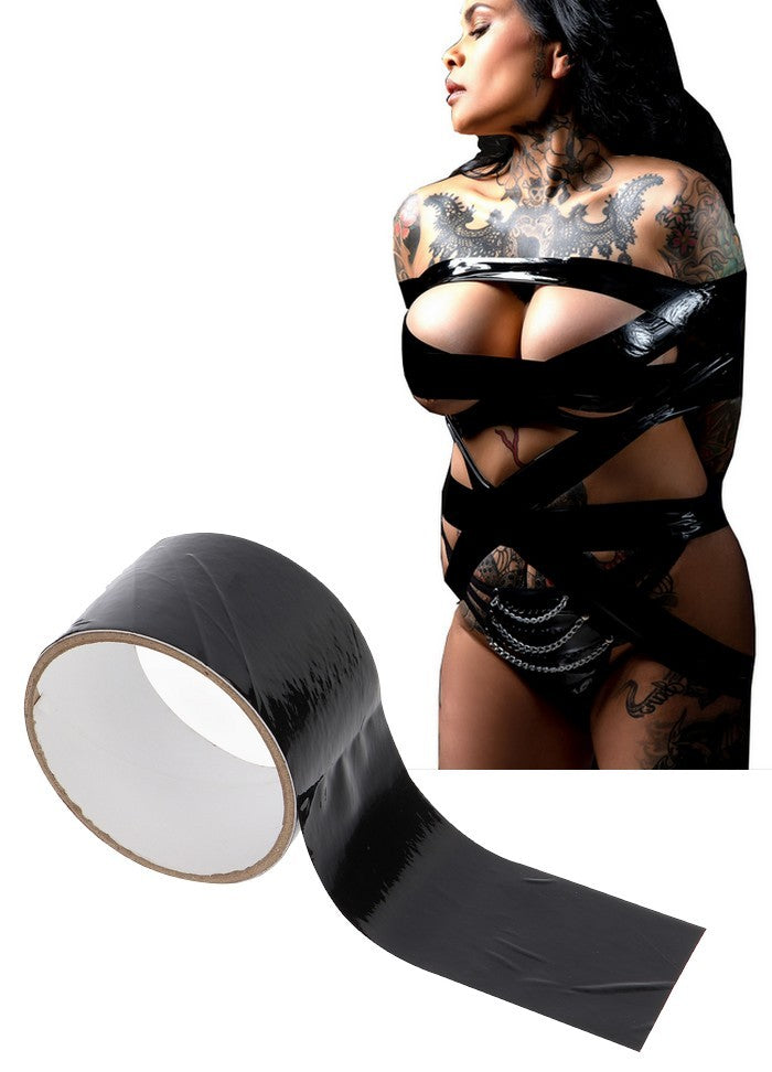 TABOOM Bondage Tap PVC noir 15cm