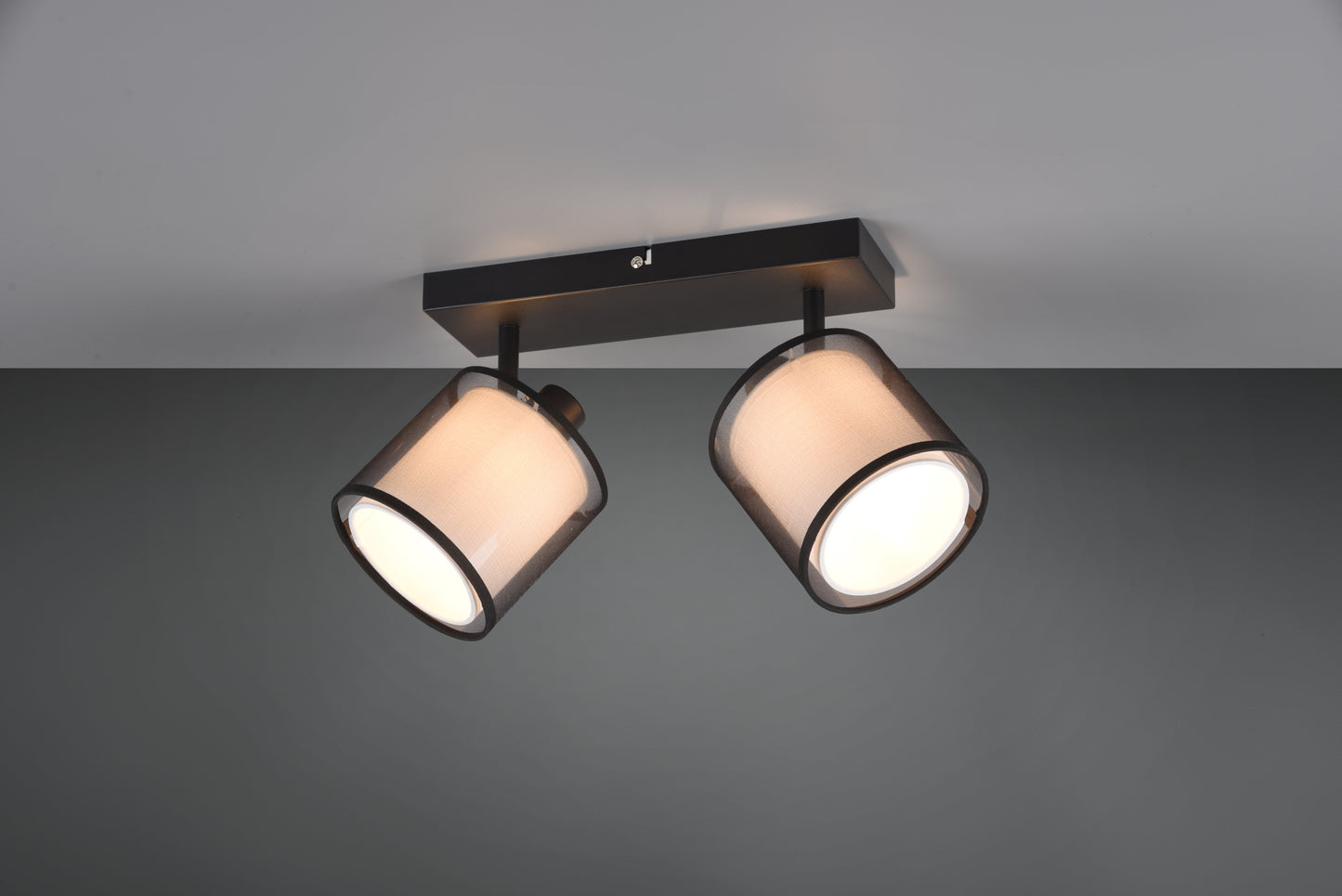 Applique de plafond 2 lampes 2*E14 mx28W TRIO BURTON ref811400232 Ampoules non fournies