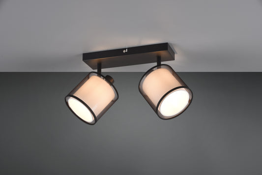 Applique de plafond 2 lampes 2*E14 mx28W TRIO BURTON ref811400232 Ampoules non fournies