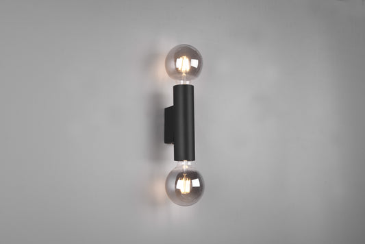 Applique murale 2 ampoules noire mat en métal 2*27W max 40w TRIO VANNES REF R20182032