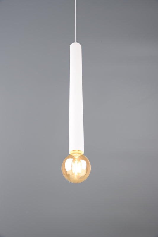 Suspension blanche TRIO CLERMONT 1 lampe 1*E27 réglable en hauteur .Ampoule non fournie