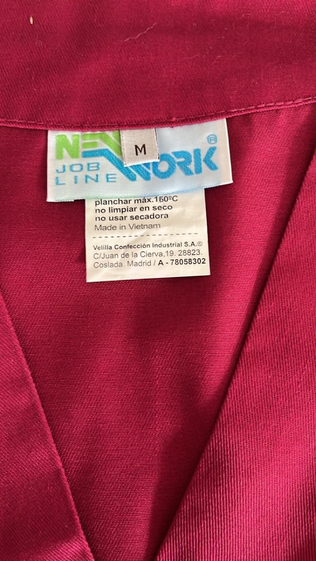 Tunique Unisexe , médicale à enfiler bordeaux taille S NEW YORK