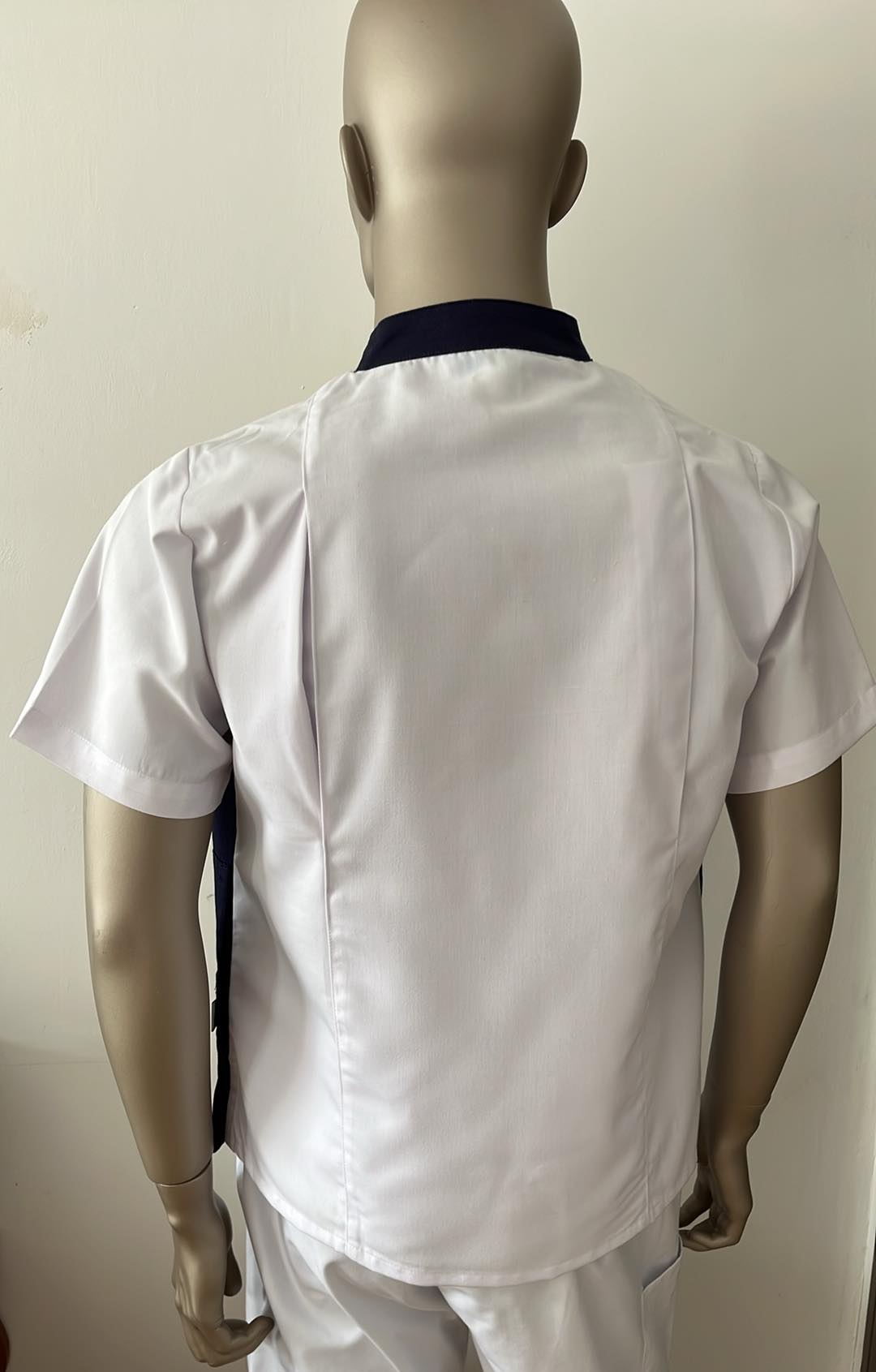 Tunique médicale à enfiler marine et blanche pour homme Taille XS NEWWORK