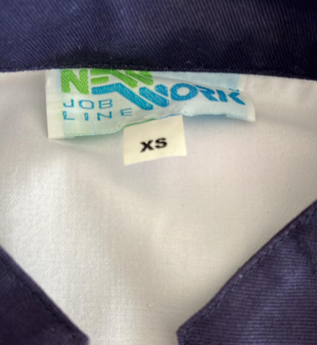 Tunique médicale à enfiler marine et blanche pour homme Taille XS NEWWORK