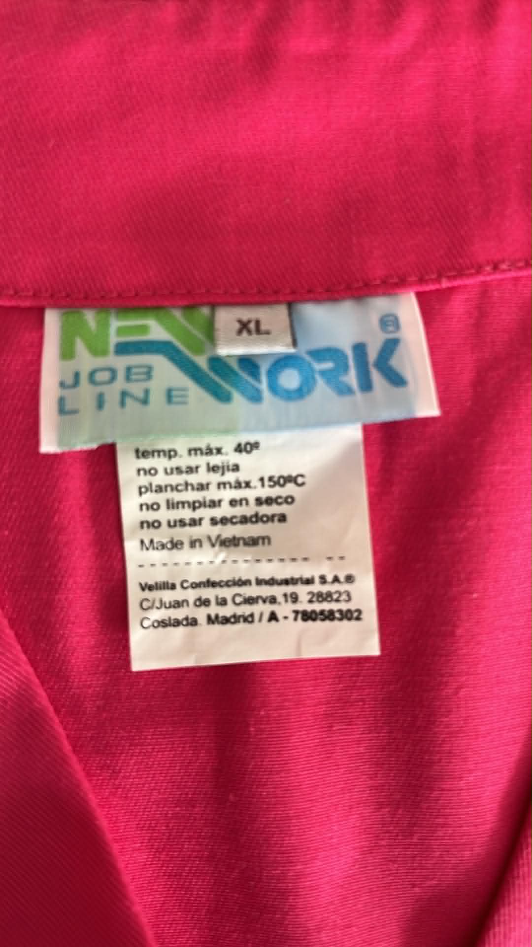 Tunique médicale à enfiler Fuchsia taille XL NEWWORK