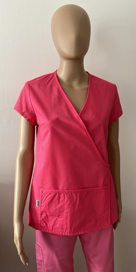 Tunique médicale Kimono Fuchsia Taille M ISACCO