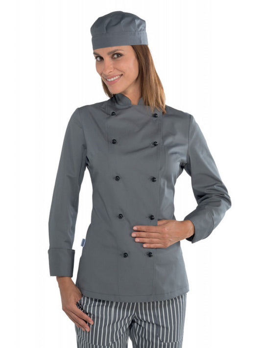 Veste de chef grise ISACCO taille M