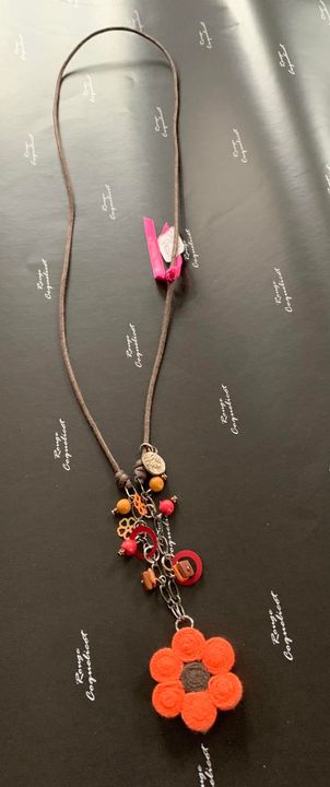 COLLIER ROSE METAL 7