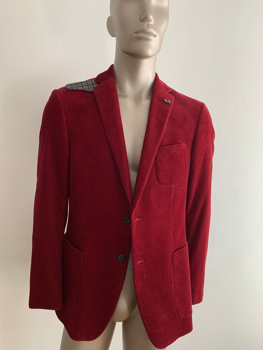 Veste velours rouge VAN KOLLEM