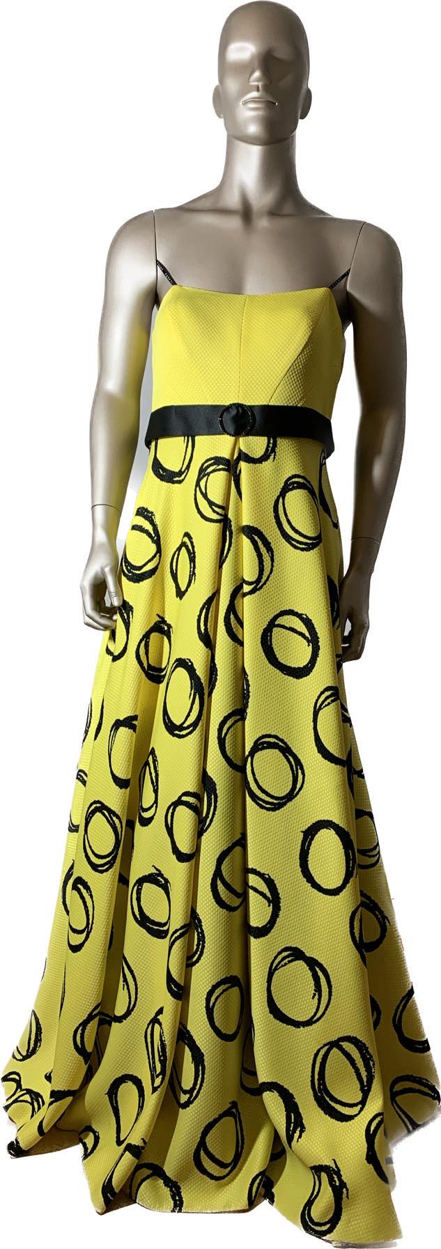 ROBE DE SOIREE SONIA PENA JAUNE TAILLE 44