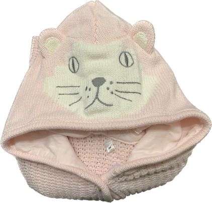 GILET MOTIF CAPUCHE CHAT EN RELIEF