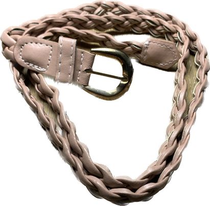 CEINTURE ROSE TRESSEE 97CM