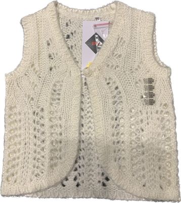 GILET BLANC BKZ 18 mois