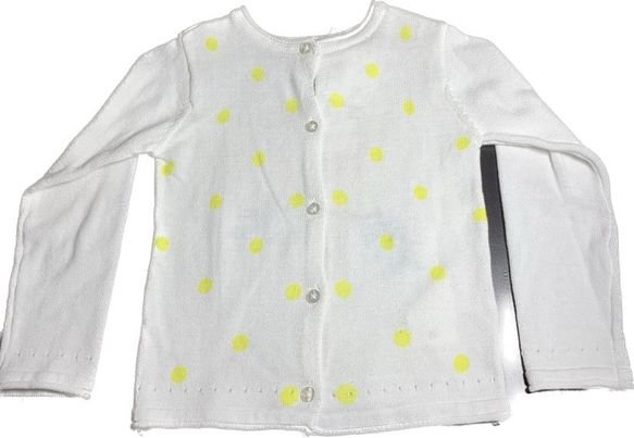 GILET BLANC POIS JAUNES Z KIDS